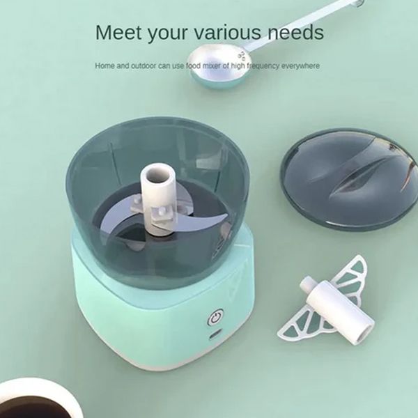 Mini Meat Grinder & Multipurpose Food Processor (300ml, Rechargeable)