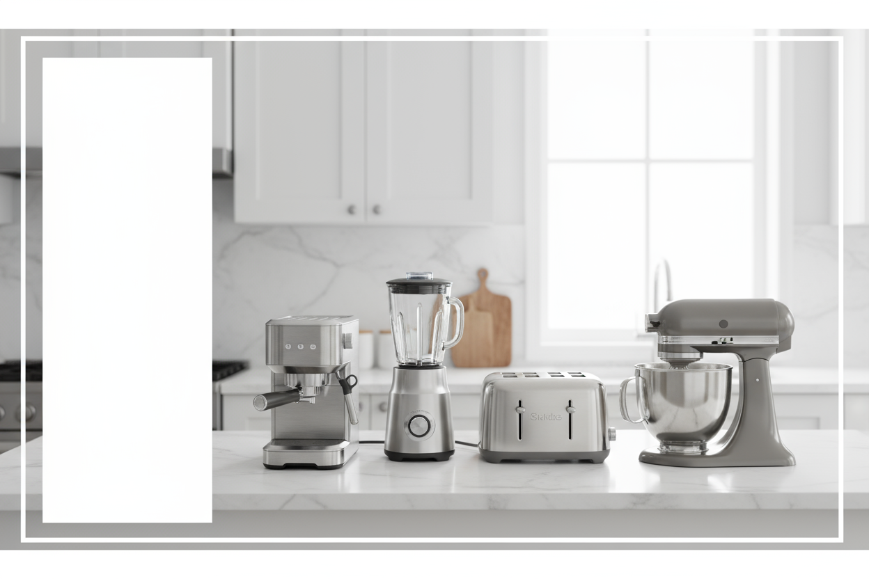 home banner for e-commerce store selling kitchen electronics