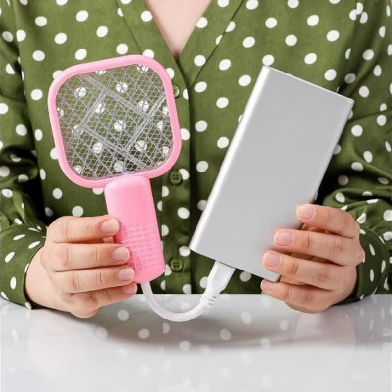 Portable USB Mosquito Racket with UV Light – Rechargeable Electric Fly Zapper