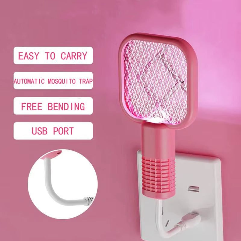 Portable USB Mosquito Racket with UV Light – Rechargeable Electric Fly Zapper