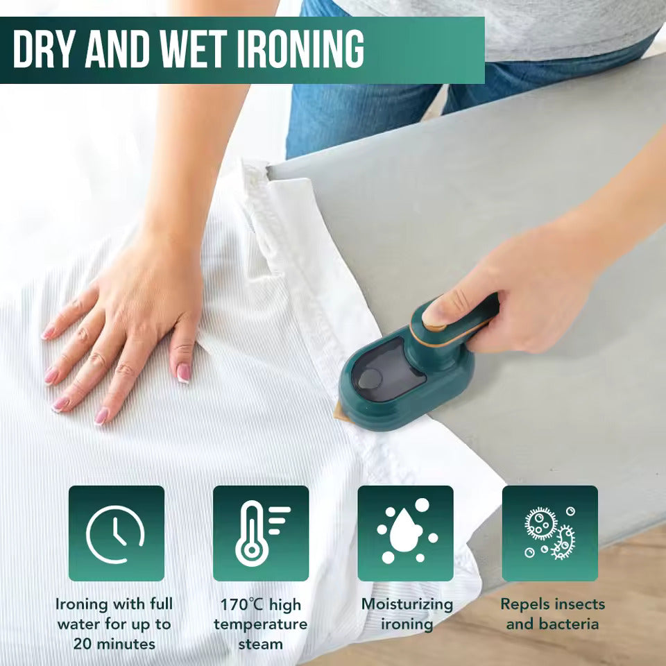 Mini 180° Rotatable Steam Iron – Foldable Travel Garment Steamer for Quick Wrinkle Removal