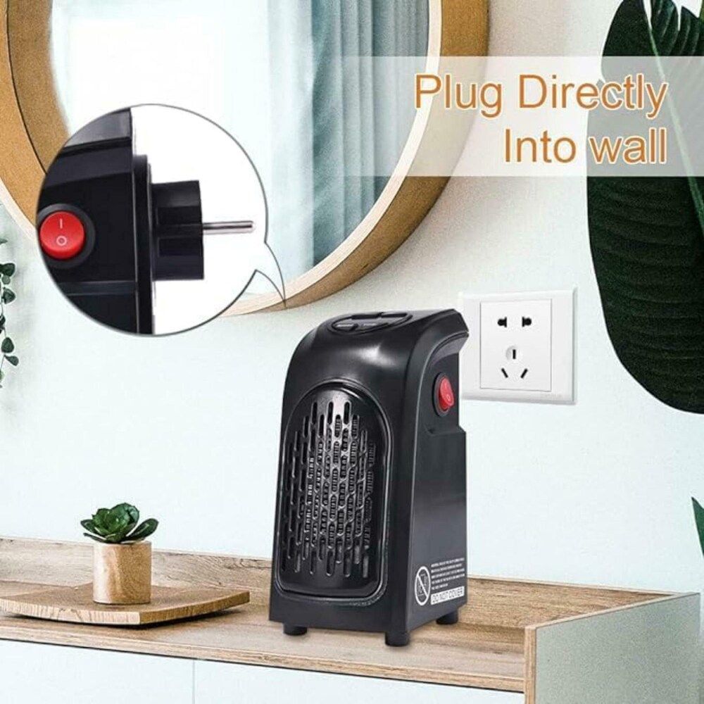 Heater shown with plug for easy outlet use