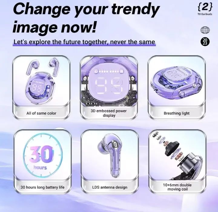 All components of the Air 39 Pro earbuds including case, earbuds, and charging cable