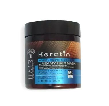 Blue Keratin Creamy Hair Mask 500ml jar for hair treatment