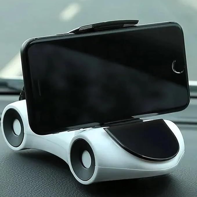 Close-up of the red sports car design phone holder showing details