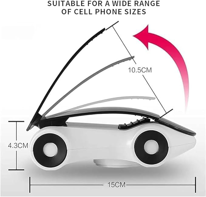 Phone holder rotated to different angles showing 360-degree adjustment
