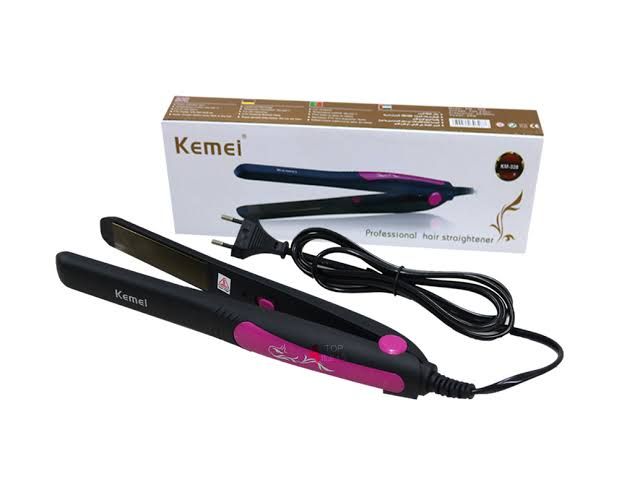 Kemei KM-328 professional hair straightener with slim plates