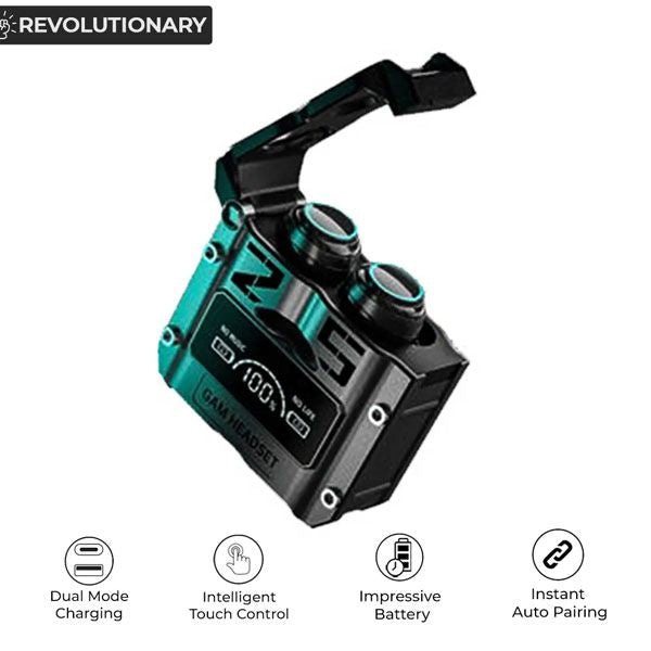 M25 Damix earbuds connected to a smartphone for gaming