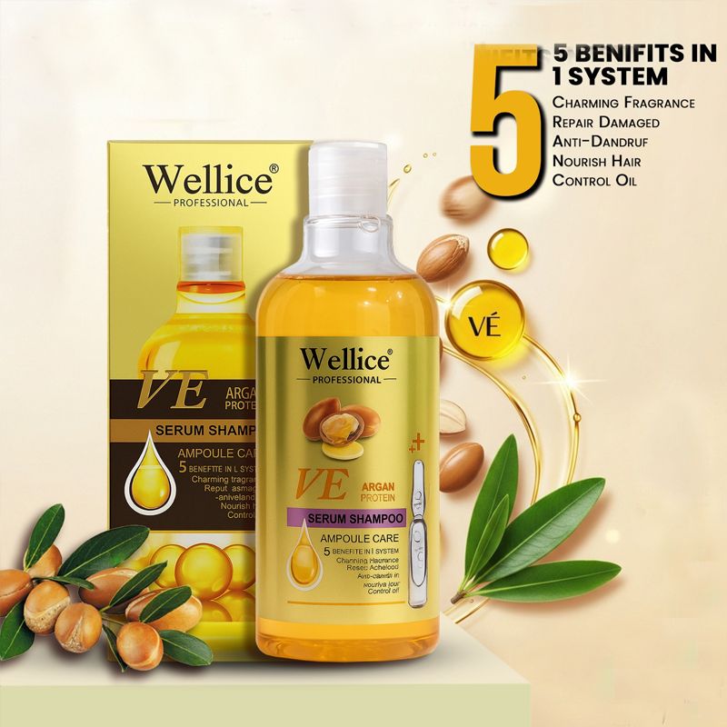 Wellice Keratin Collagen Argan Oil Shampoo kit presentation