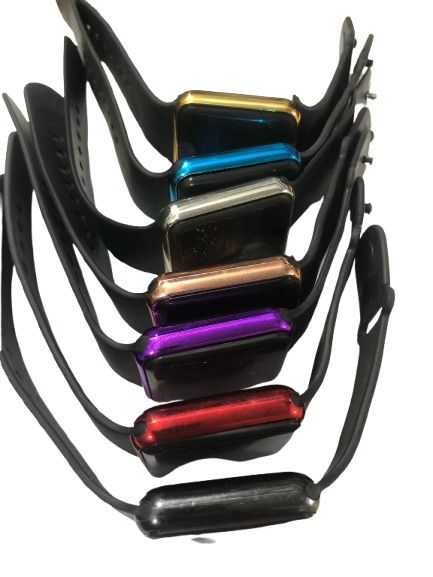 Child wearing the colorful silicone digital watch on wrist