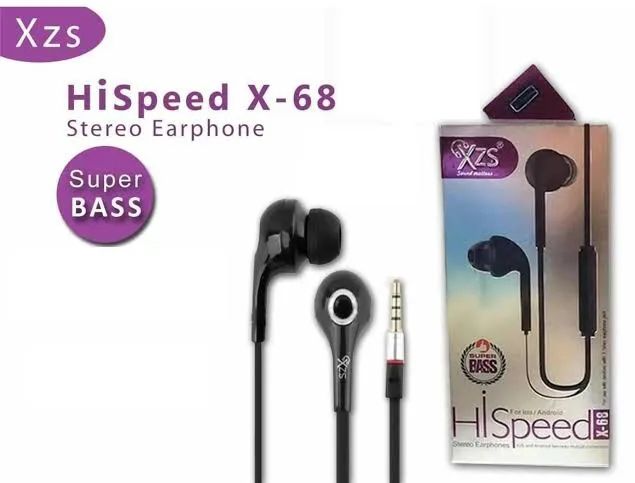 XZS X68 earphones with different sized silicone ear tips for comfortable fit